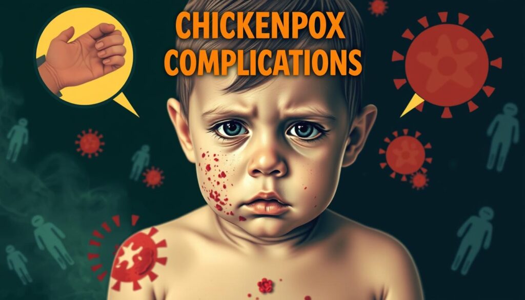 vėjaraupių komplikacijos