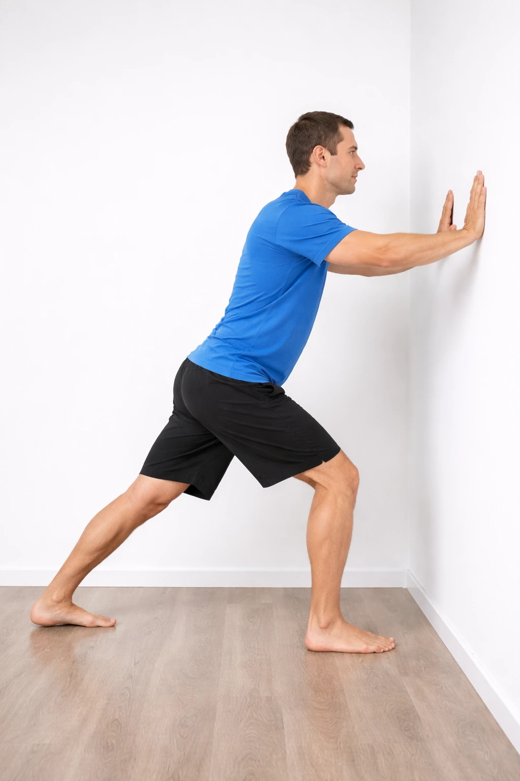 Blauzdos tempimas stovint